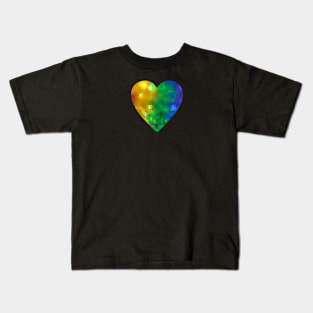 Glitter pixel heart Kids T-Shirt